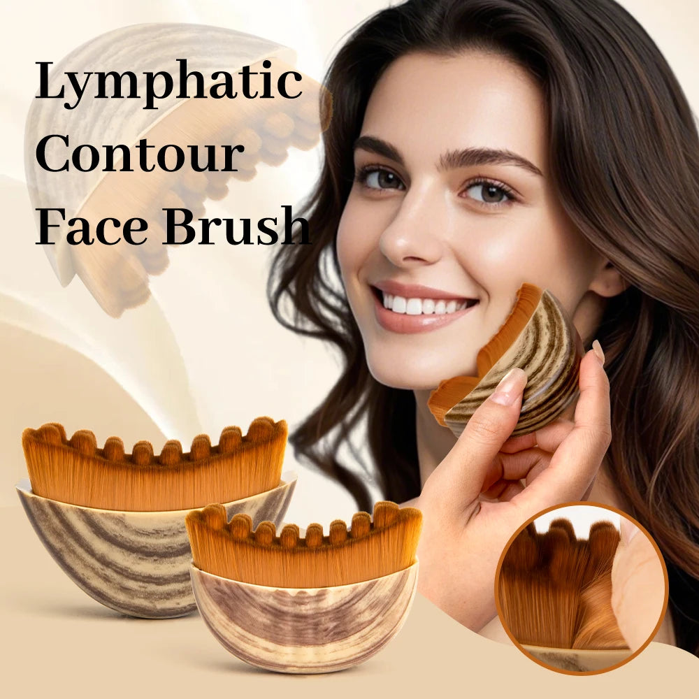 Lymphatic Contour Face Brush Lymphatic Drainage Reduce Puffiness Relief Fatigue Facial Massager Face Chin Skin Sculpting Tool