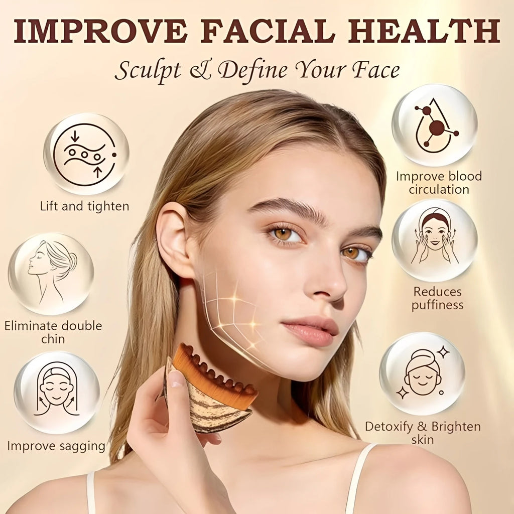Lymphatic Contour Face Brush Lymphatic Drainage Reduce Puffiness Relief Fatigue Facial Massager Face Chin Skin Sculpting Tool