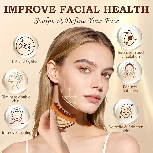 Lymphatic Contour Face Brush Lymphatic Drainage Reduce Puffiness Relief Fatigue Facial Massager Face Chin Skin Sculpting Tool
